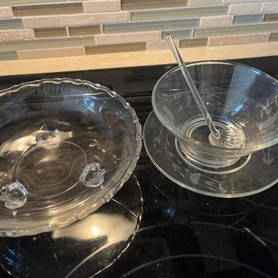 Glass bowl by Boda & others dishes