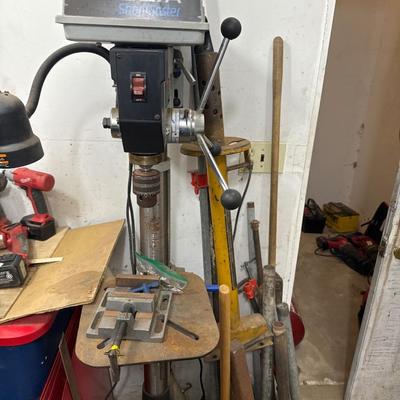 Delta drill press with metal accessories