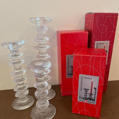 Iitala Finland by Timo Sarpaneva Candlesticks