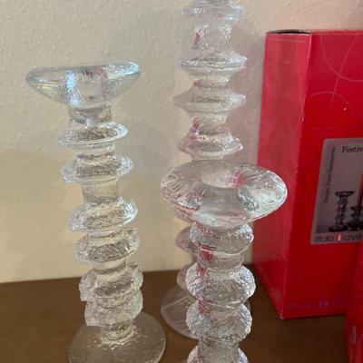 Iitala Finland by Timo Sarpaneva Candlesticks