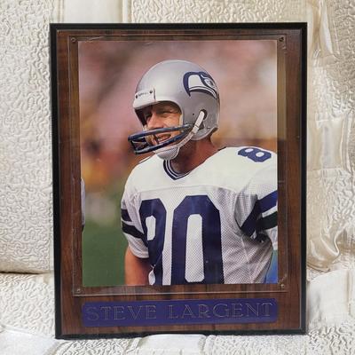 Vintage Steve Largent Photo Plaque