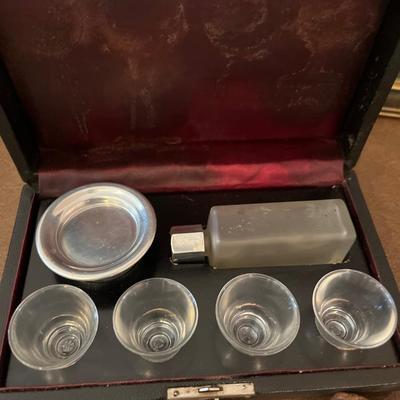 Traveling Communion Set, Vintage Jesus picture, bible, daily bread plate