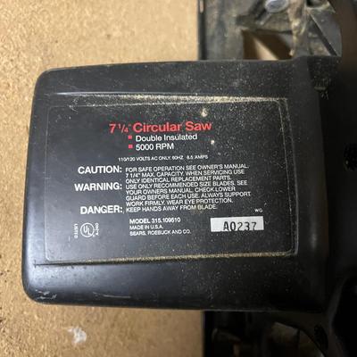 Craftsman Belt Sander & 1/3 Sheet Pad Sander & Circular Saw (BWS-MG)