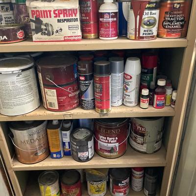 Cabinet full of paint
