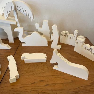 White nativity set