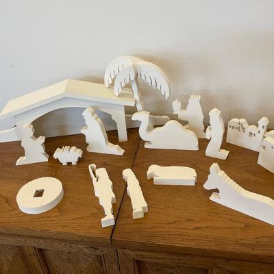 White nativity set