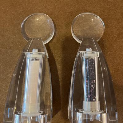 Vintage acrylic salt and pepper shakers