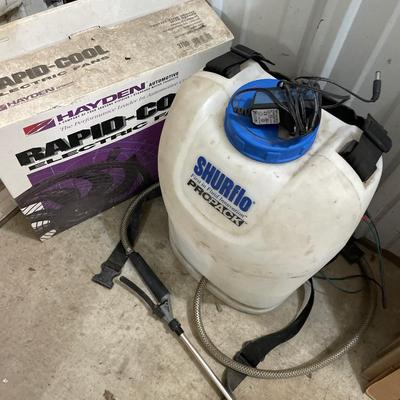 Power pack sprayer& electric fan
