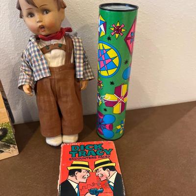 Vintage books & doll