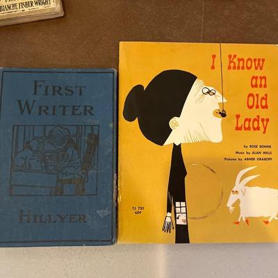 Vintage books & doll