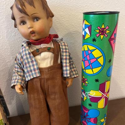 Vintage books & doll