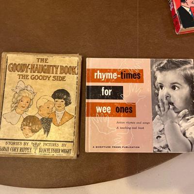 Vintage books & doll