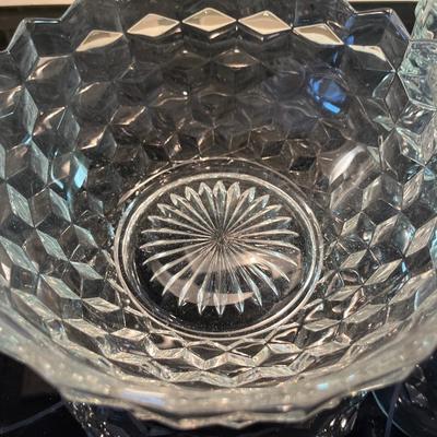 Fostoria bowl & 5 glasses