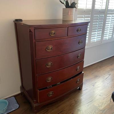 Mahogany Bow Front Dresser