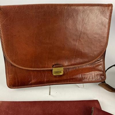 732 Vintage The Bridge Leather Cross Body Bag With Leather Buisness Bag & Other Leather Bags