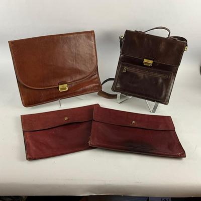 732 Vintage The Bridge Leather Cross Body Bag With Leather Buisness Bag & Other Leather Bags