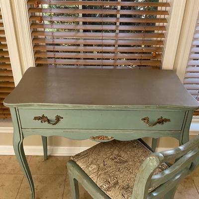 018 Handpainted Desk and Chair Set
