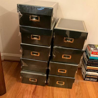 750 Nine New Green Storage Boxes