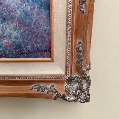 020 Large Framed Claude Monet Print behind Glass