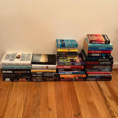 753 Lot of Ted Bell, David Morrell, Robert Crais & James Patterson Paper Back & Hard Back Books
