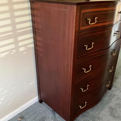 022 Vintage Mahogany Dresser with Mirror