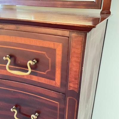 022 Vintage Mahogany Dresser with Mirror