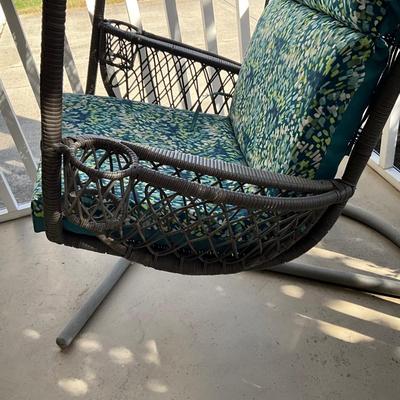028 Resin Wicker Hanging Egg Chair with Stand