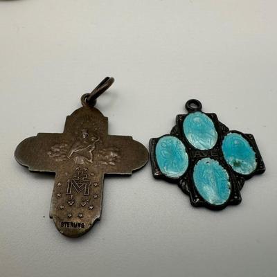 Sterling Religious Pendants & Rosary