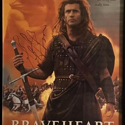 Mel Gibson signed Braveheart movie poster