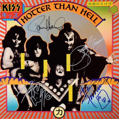 Kiss signed Hotter Than Hell album