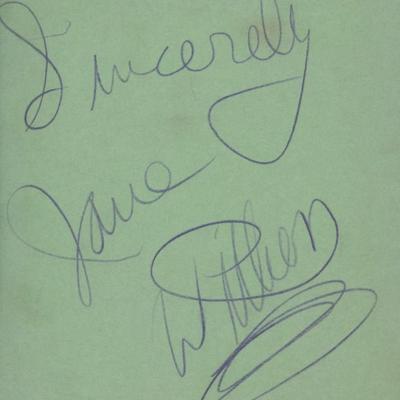 Jane Withers signature cut