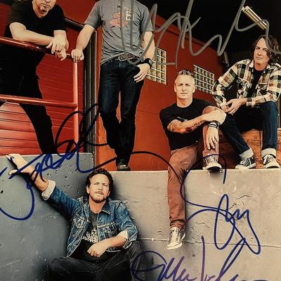 Pearl Jam Band signed photo