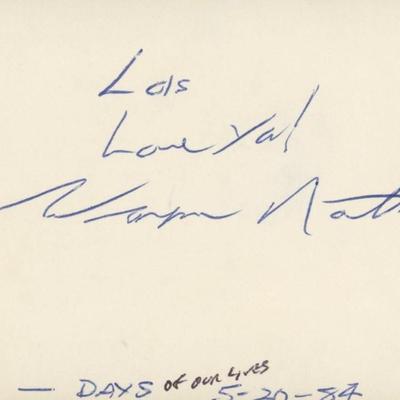 Wayne Northrop signed note