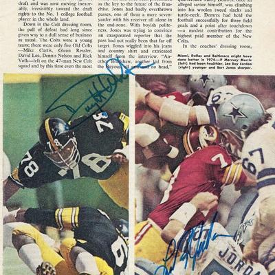 Dwight White and Lee Roy Jordan signed magazine photo