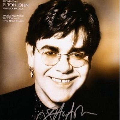 Elton John signed sheet music