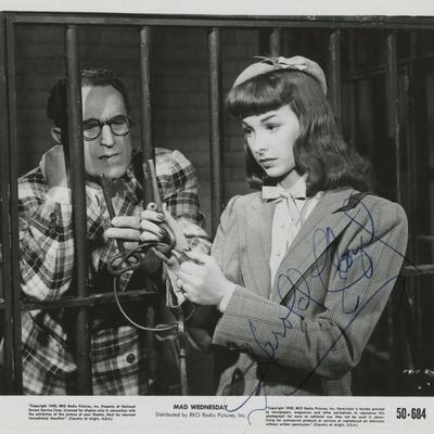 Mad Wednesday Harold Lloyd signed movie photo. GFA Authenticated