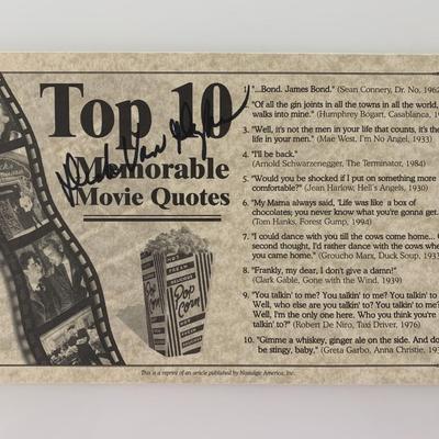 Dick Van Dyke signed promo card