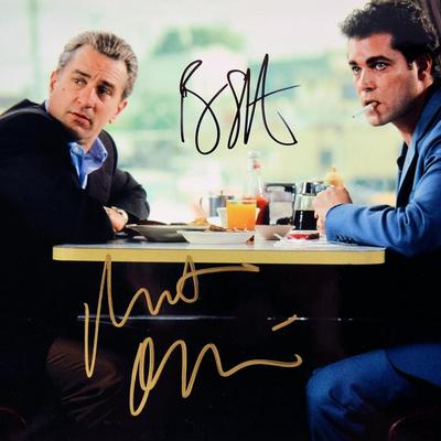 Goodfellas Robert DeNiro and Ray Liotta signed movie photo 