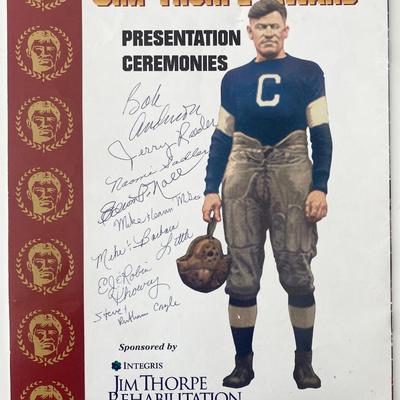 Jim Thorpe presentation ceremony multi signed program 