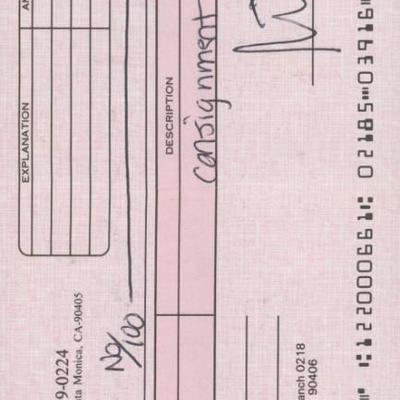 Loretta Swit "Mash"signed check