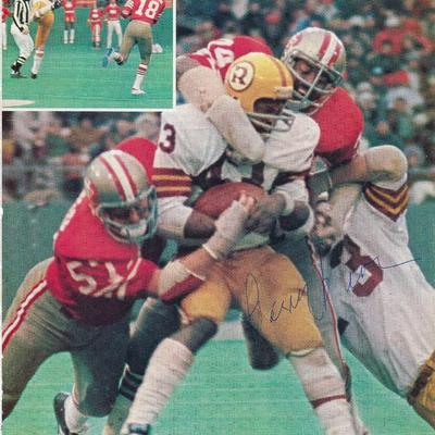 Larry Brown signed magazine photo