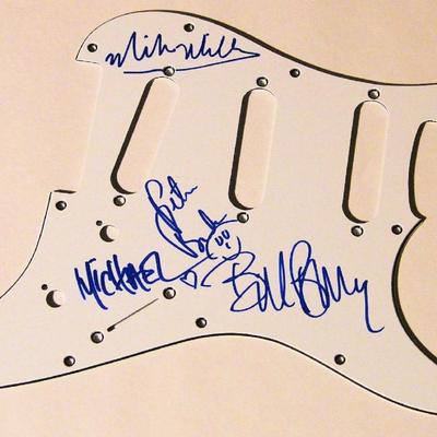 R.E.M. signed pickguard  