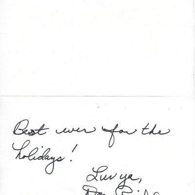 Don Rickles signed original hand drawn Christmas card