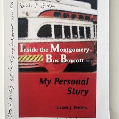 Author Civil Rights Boycott Uriah J. Fields signed photo
