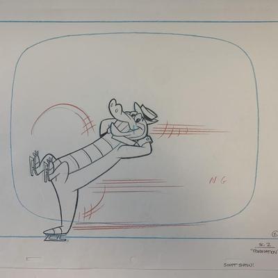 Wally Gator original artwork for animation cel