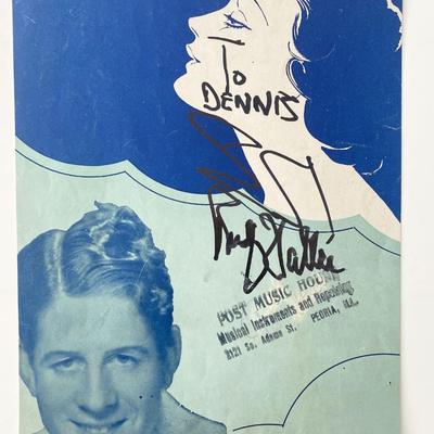 Rudy Vallée signed page