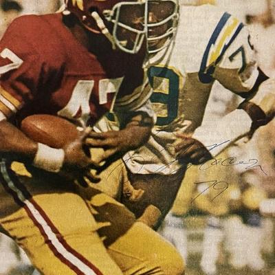 Miami Dolphins Gary Johnson signed magazine sheet 