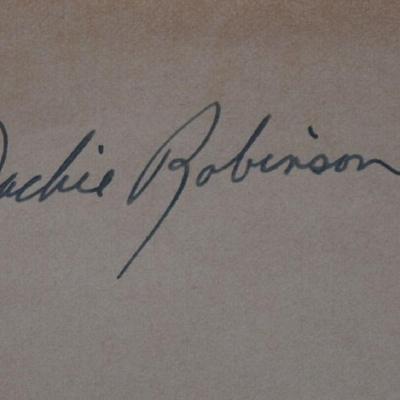 Jackie Robinson signature slip 