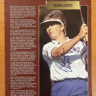 Brandie Burton signed LGPA profile page