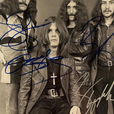 Black Sabbath band signed photo